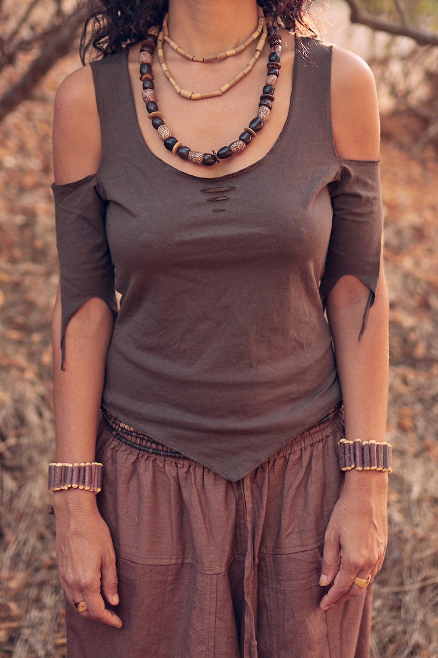 Pointy Pixie Sleeves Top ~ Organic Cotton