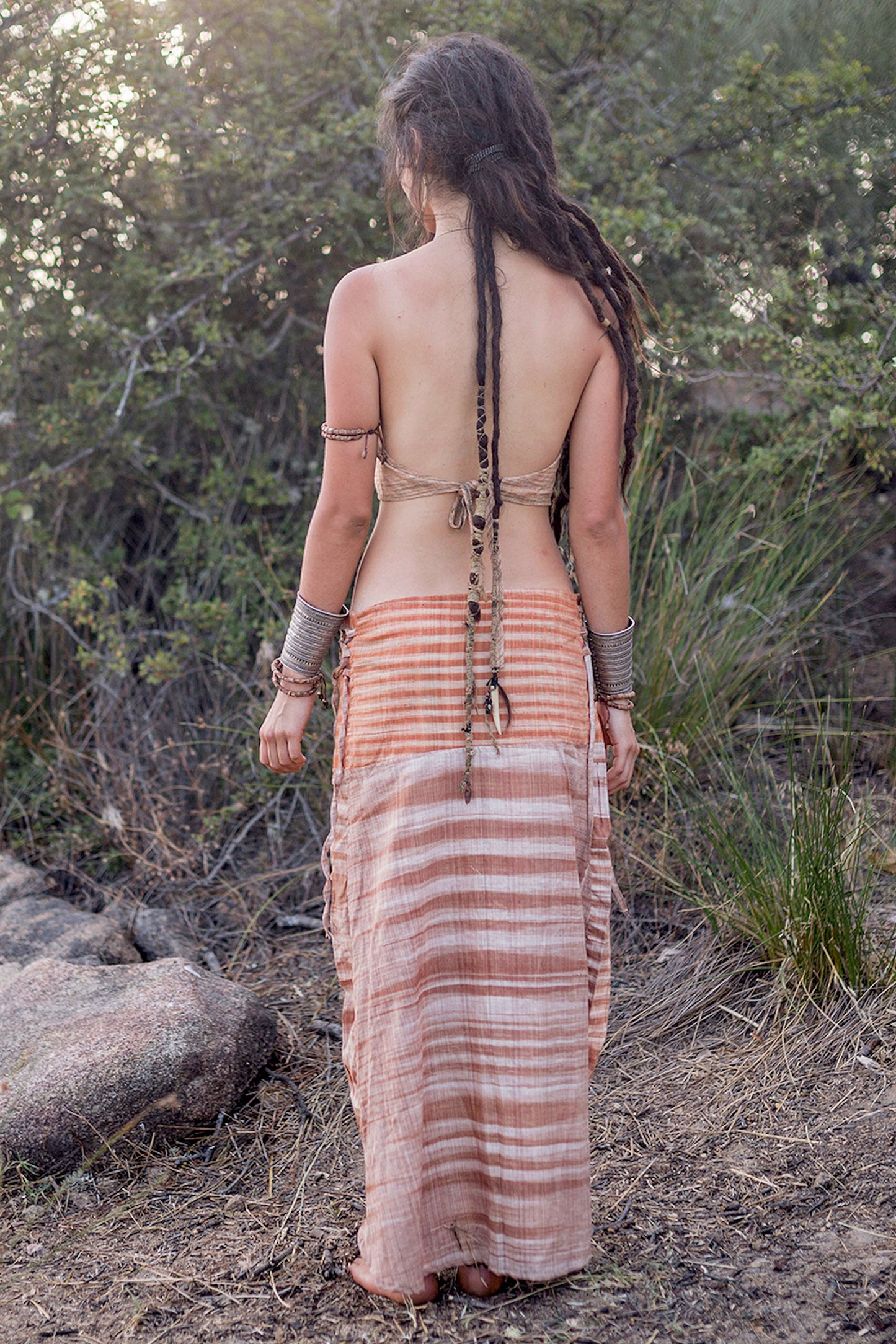 Fairy Skirt ⋘⋙ Handwoven Khadi Cotton ⋘⋙ Earthy Tribal Skirt
