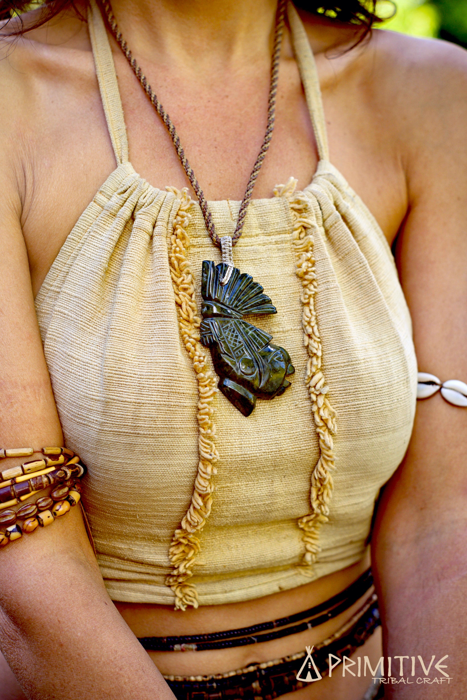 Pakal Handcarved Jade Necklace ⋙