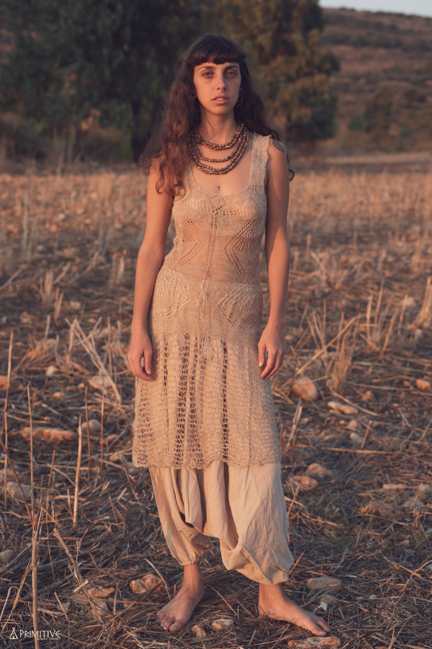 Wild Nettle Dress ~>> Hand-knitted Himalayan Nettle Yarn