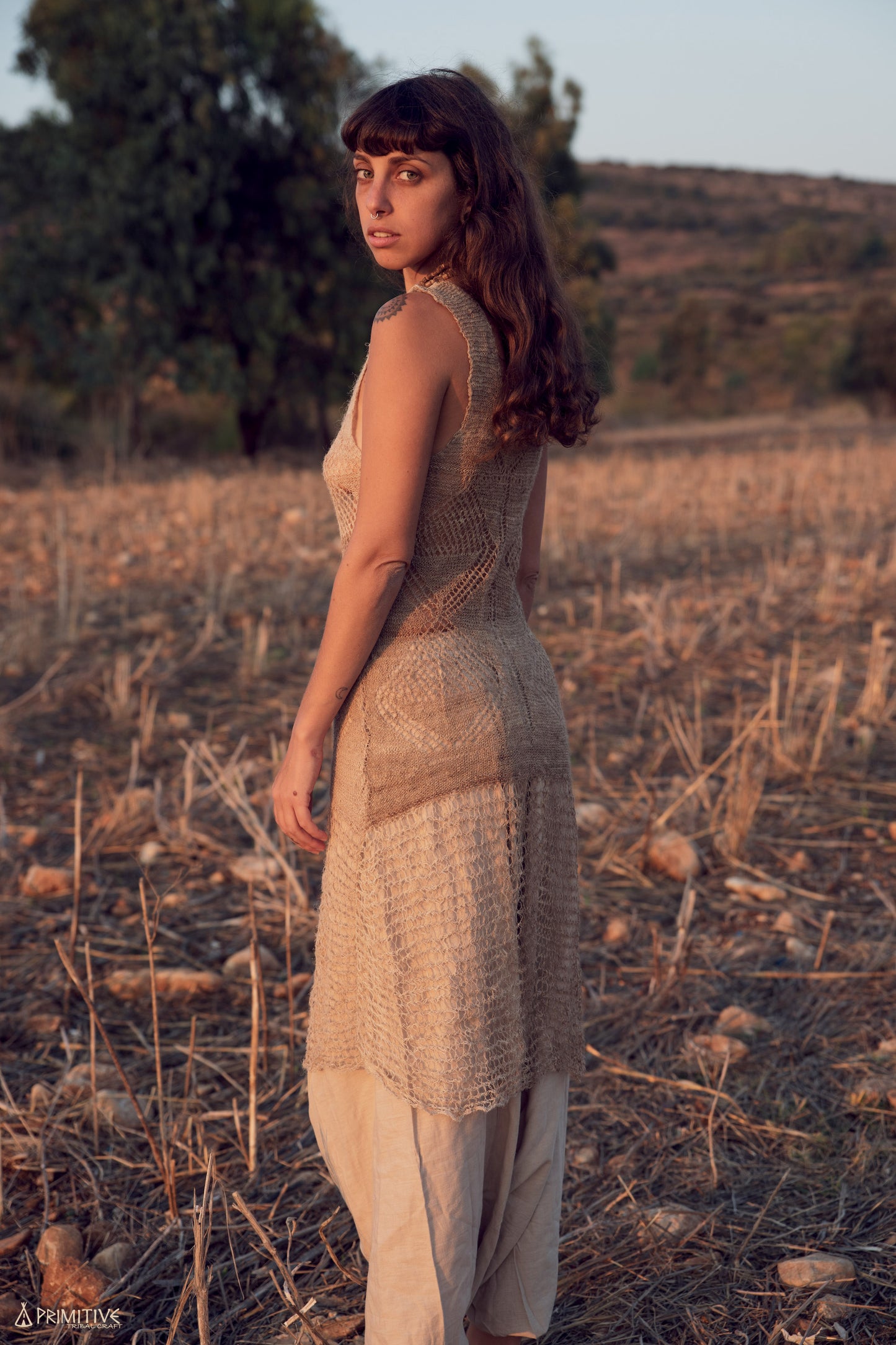 Wild Nettle Dress ~>> Hand-knitted Himalayan Nettle Yarn