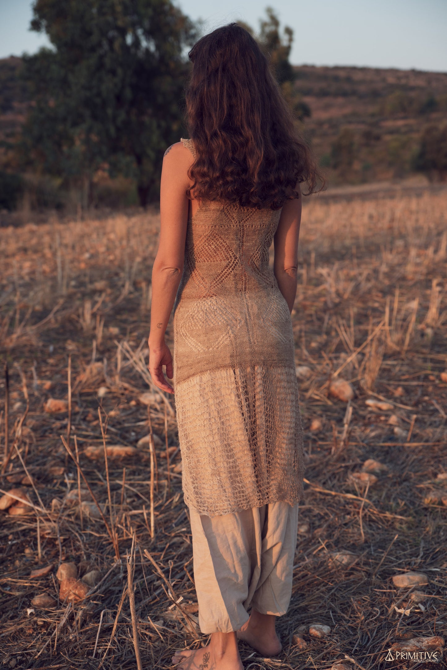 Wild Nettle Dress ~>> Hand-knitted Himalayan Nettle Yarn