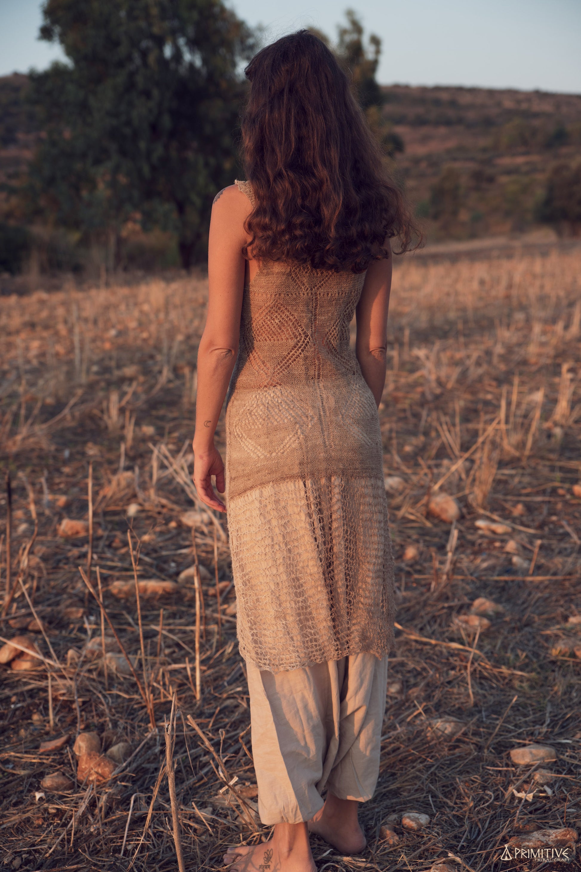 Wild Nettle Dress ~>> Hand-knitted Himalayan Nettle Yarn