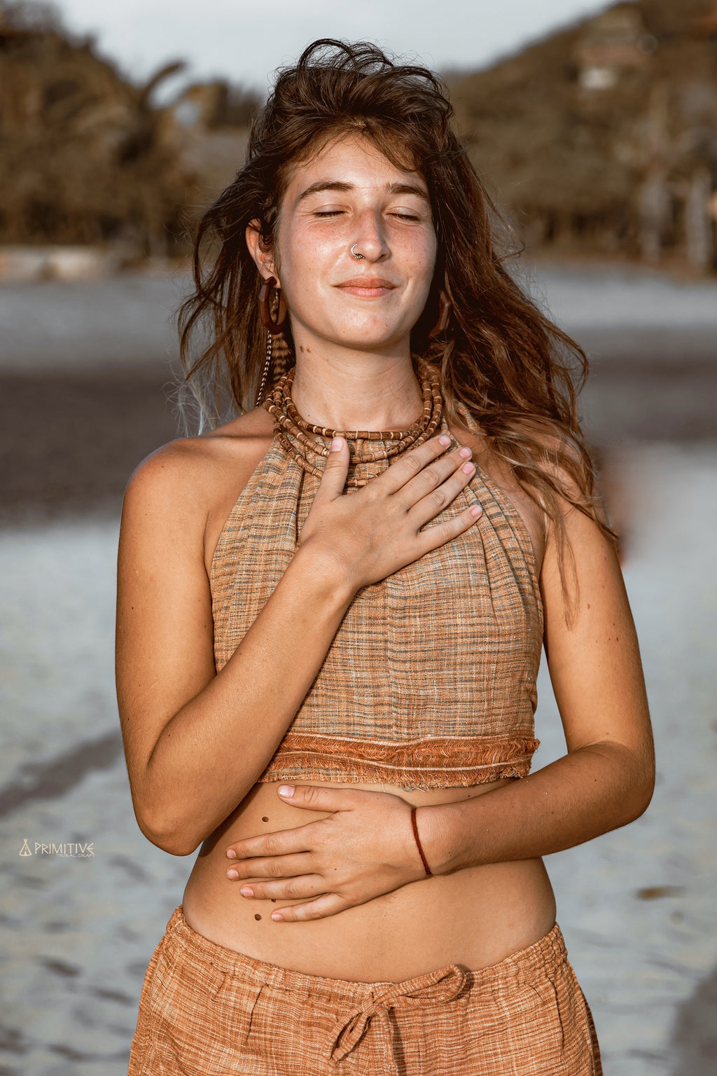 Frayed Tie Top ⋙⋘ Handwoven Khadi Cotton
