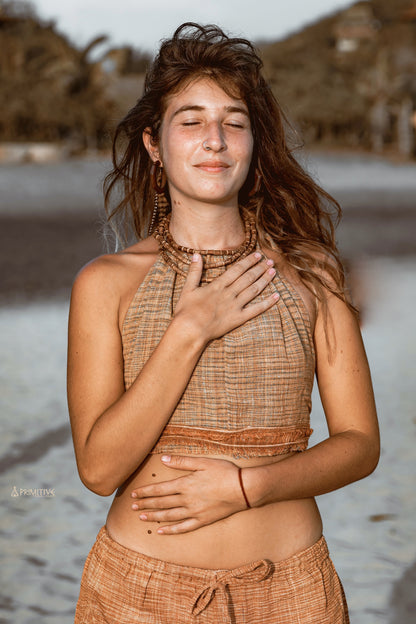 Frayed Tie Top ⋙⋘ Handwoven Khadi Cotton