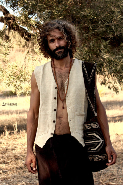 Single Layer Vest »» Handwoven Raw Silk