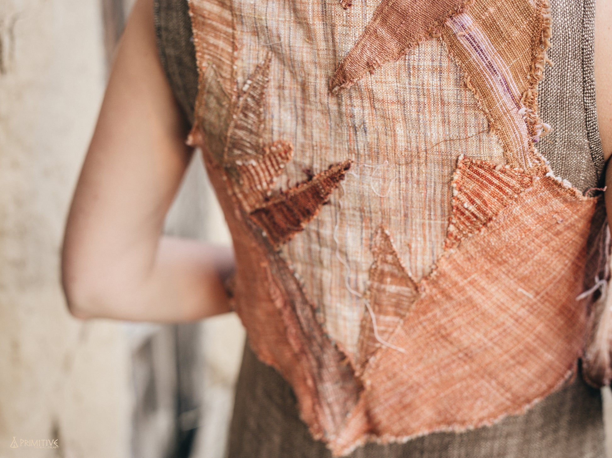 Patched Vest ~ Women ~ Khadi Cotton Fabrics ~