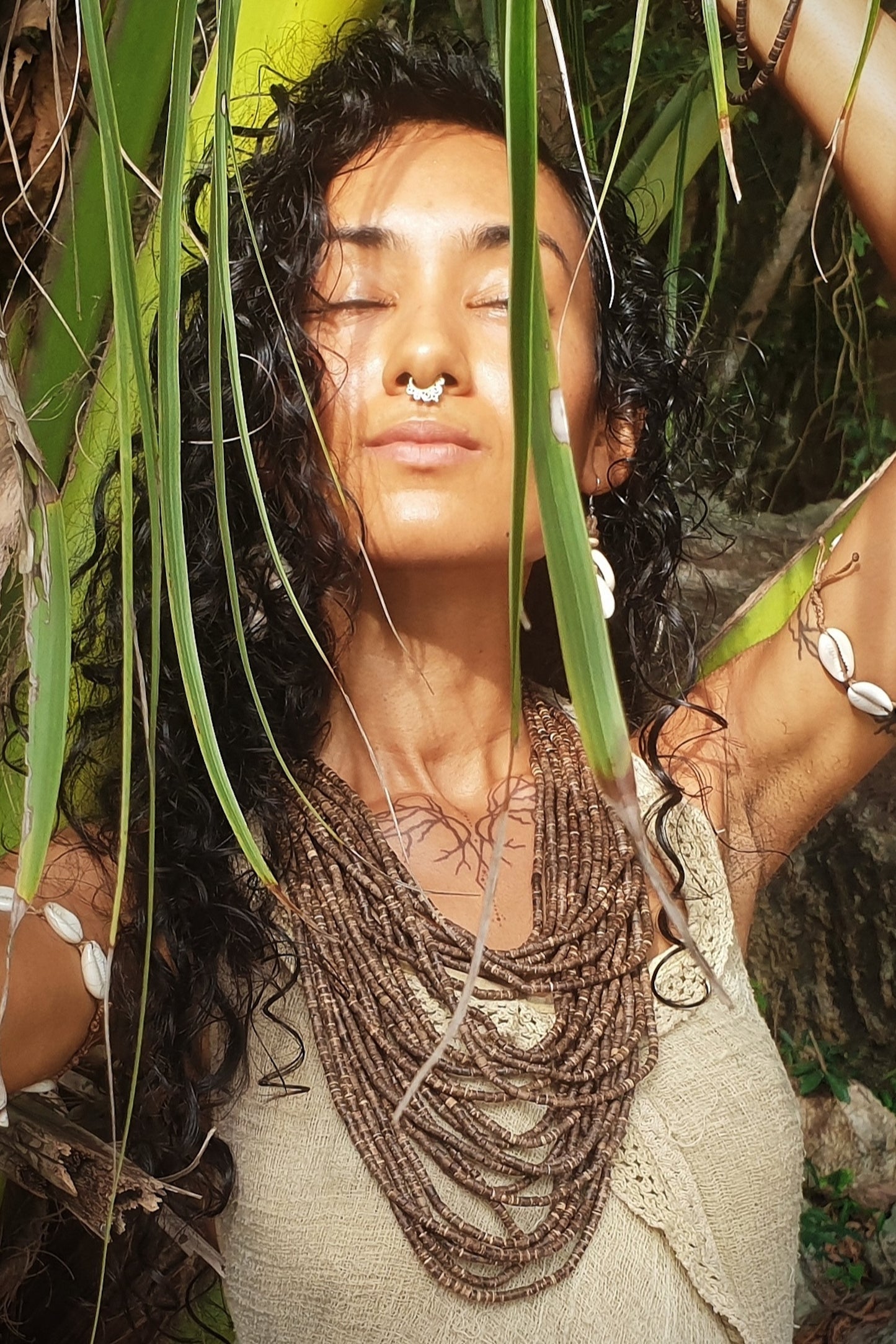 Huge Coconut Beads Necklace