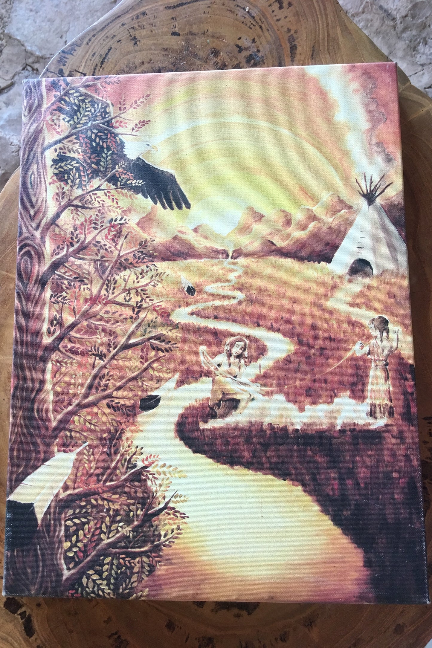 Weaving A River of Light ~ Print of Original Drawing ~