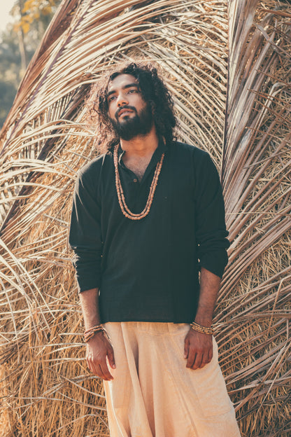 Short Kurta ~ Earthy Black ~