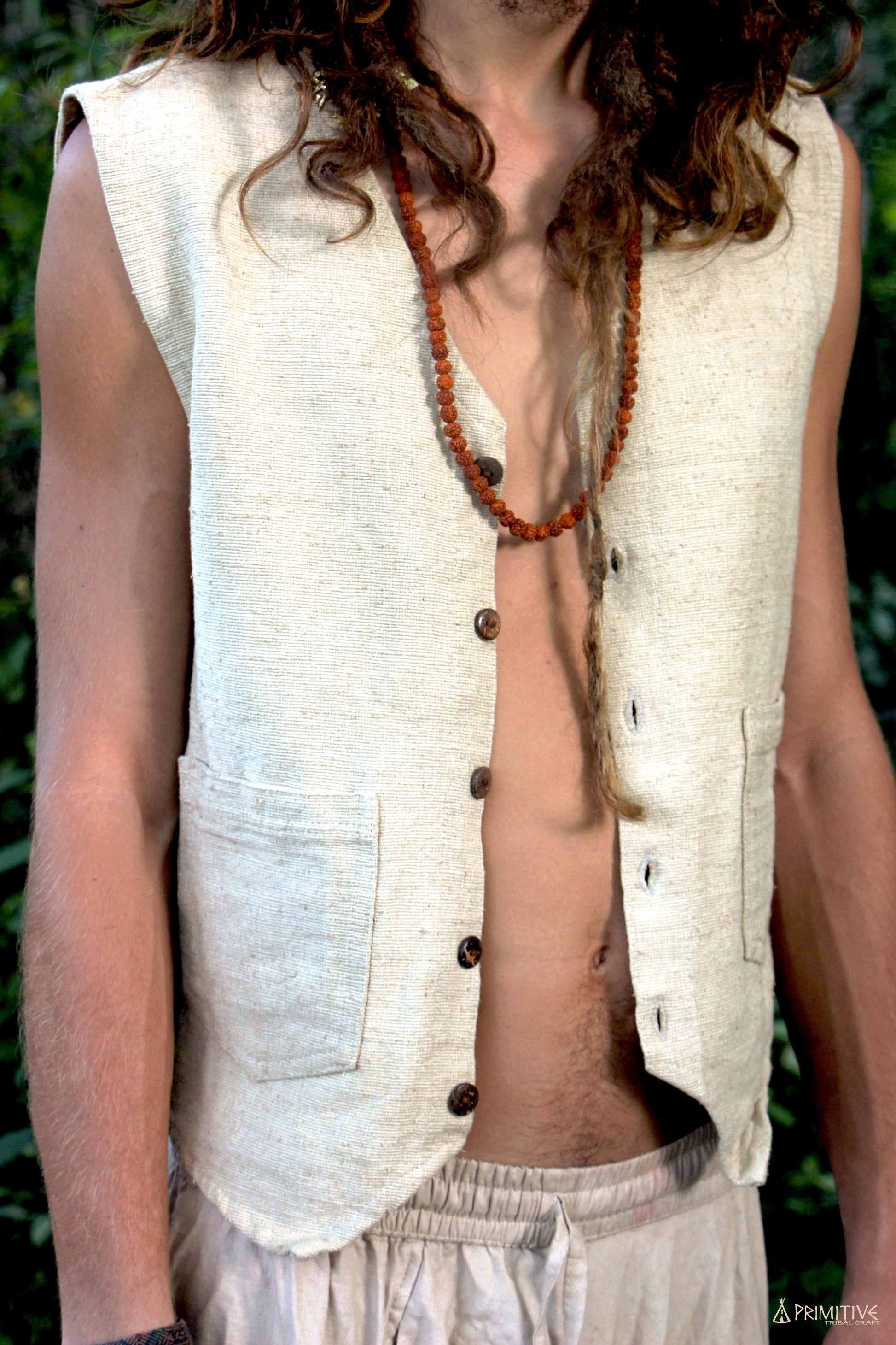 Single Layer Vest »» Handwoven Raw Silk