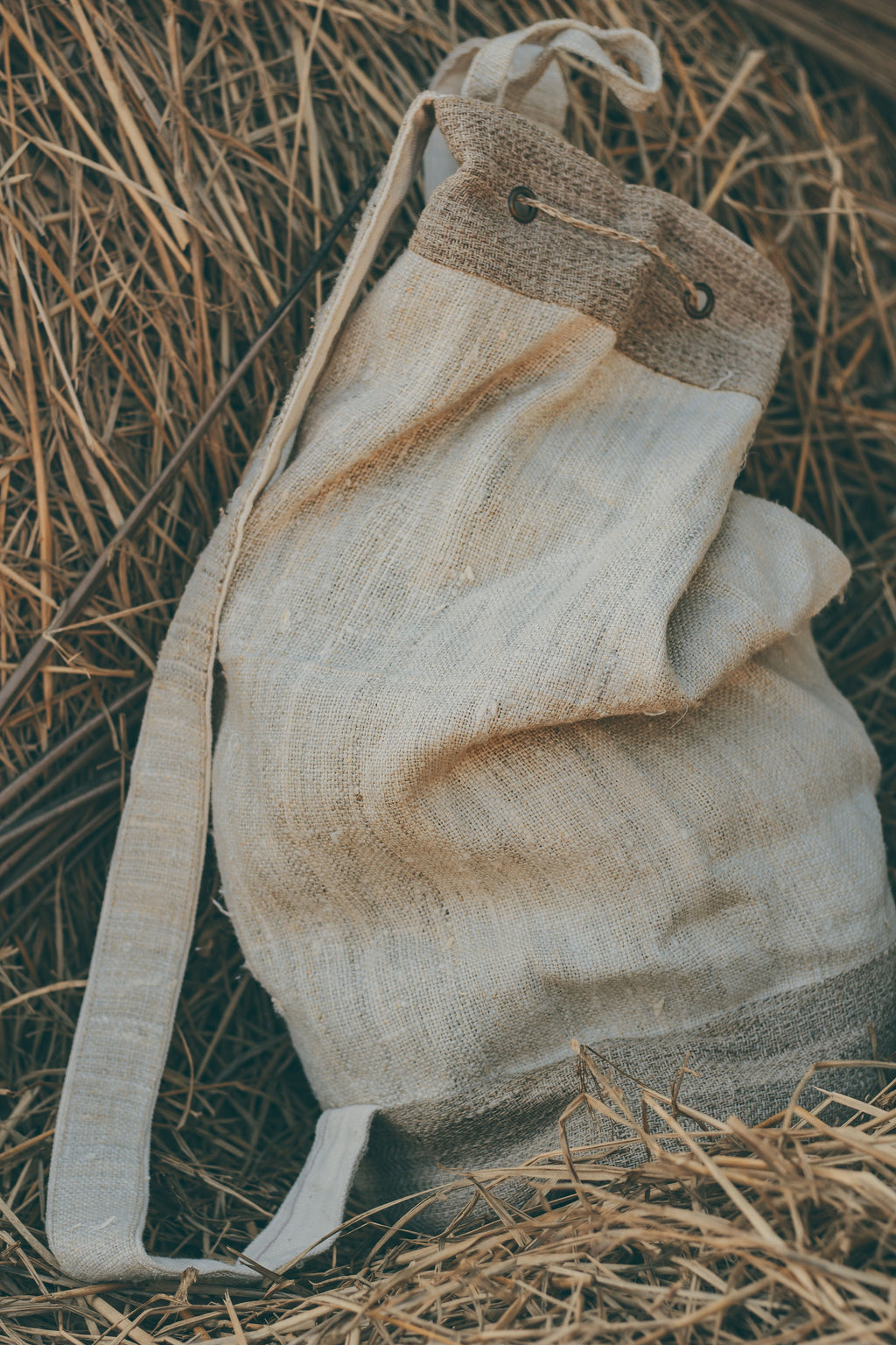 Hemp and Nettle Round Backpack