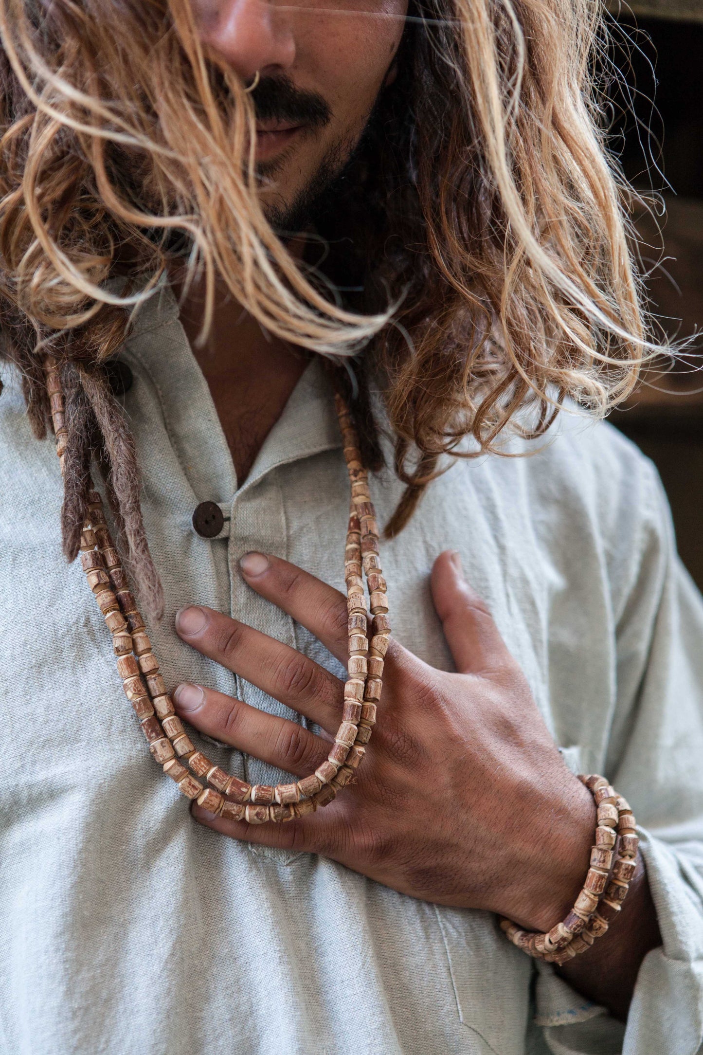 Tulsi Beads Double Bracelet ⋙ SET of 2