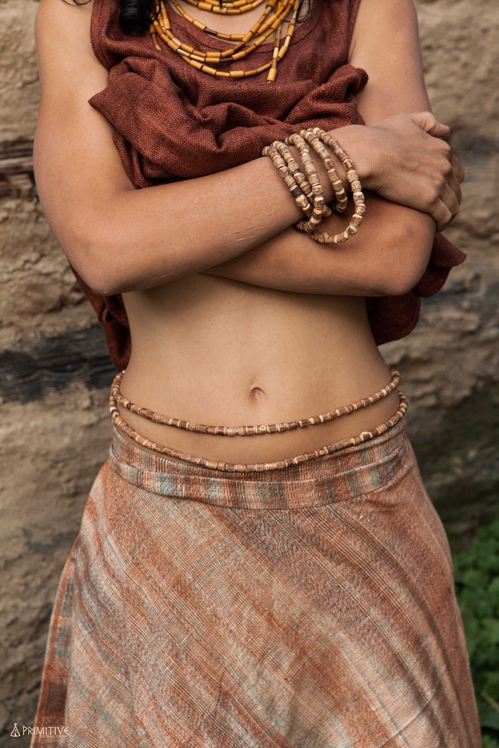 Tulsi Belt ๑ Waist Beads ๑ SET of 2 – Primitive Tribal Craft