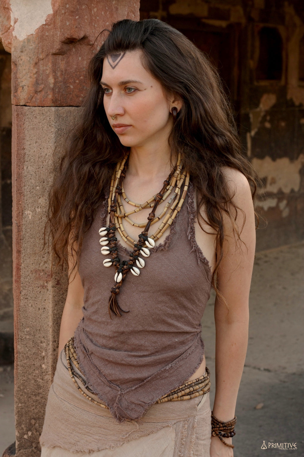Backless Halter Top with Frayed Edges ⋙