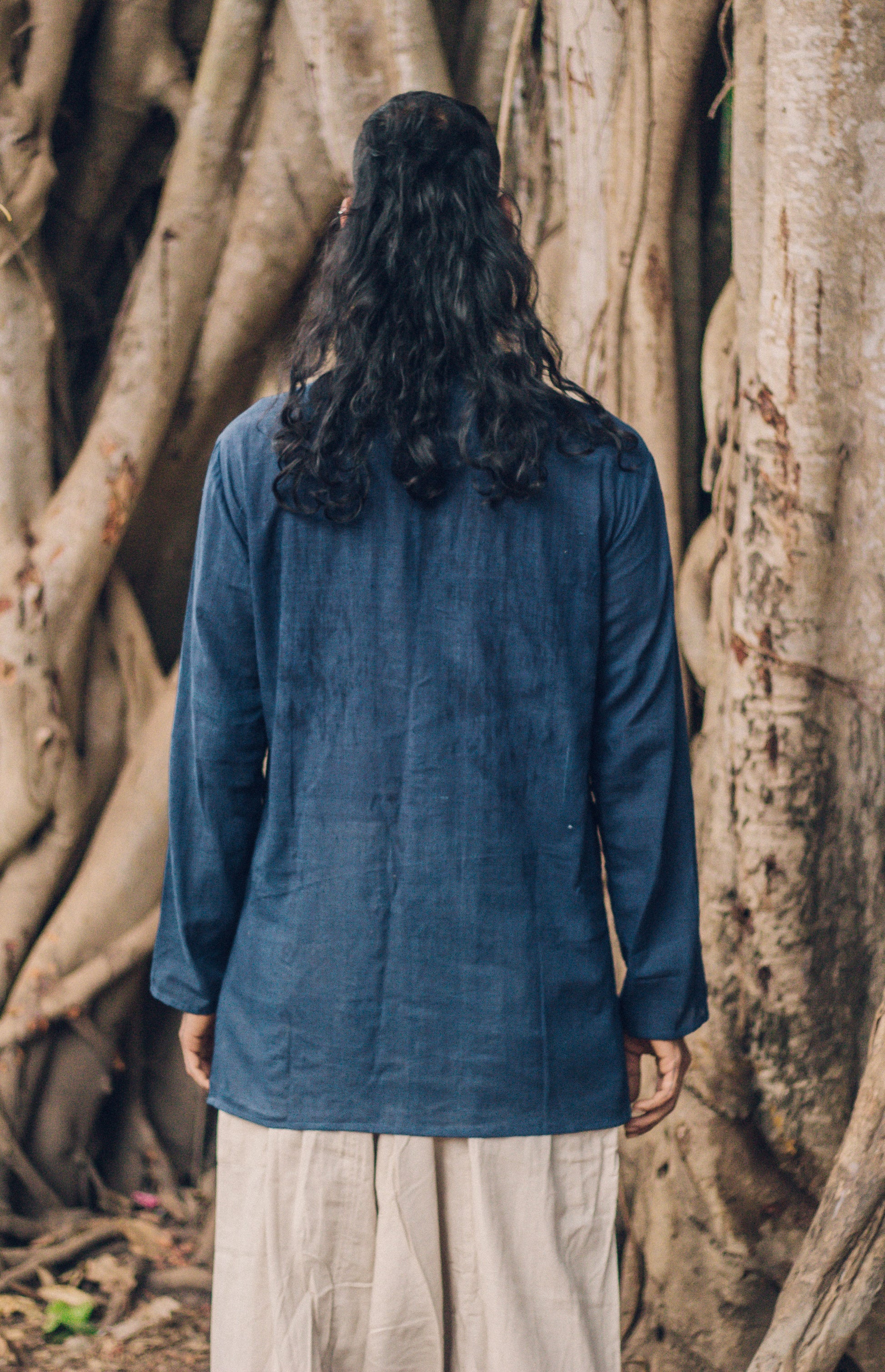 Handwoven Cotton Kurta ~ Indigo