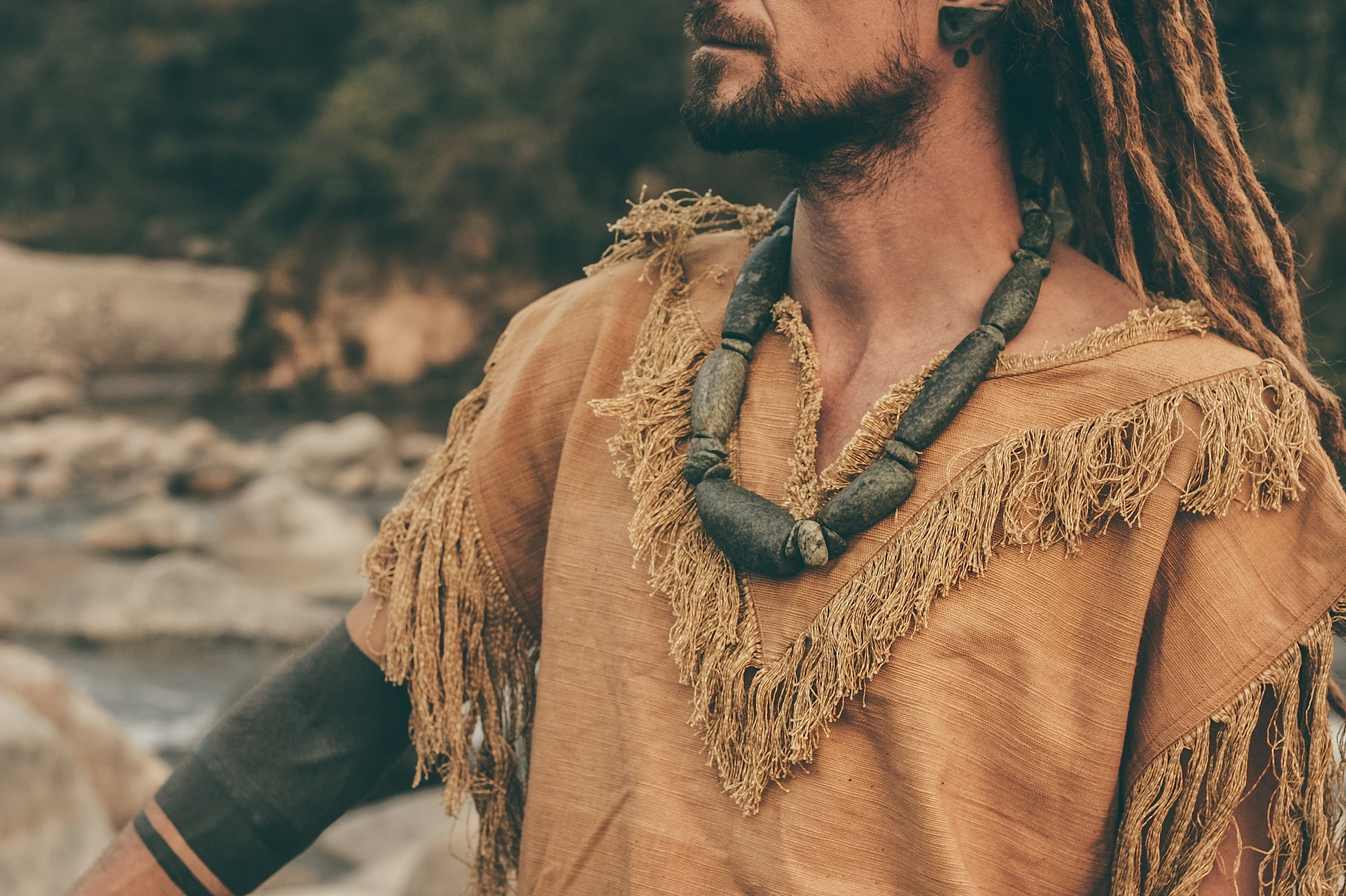 Native Spirit Sleeveless Shirt ~ Handwoven Khadi Cotton