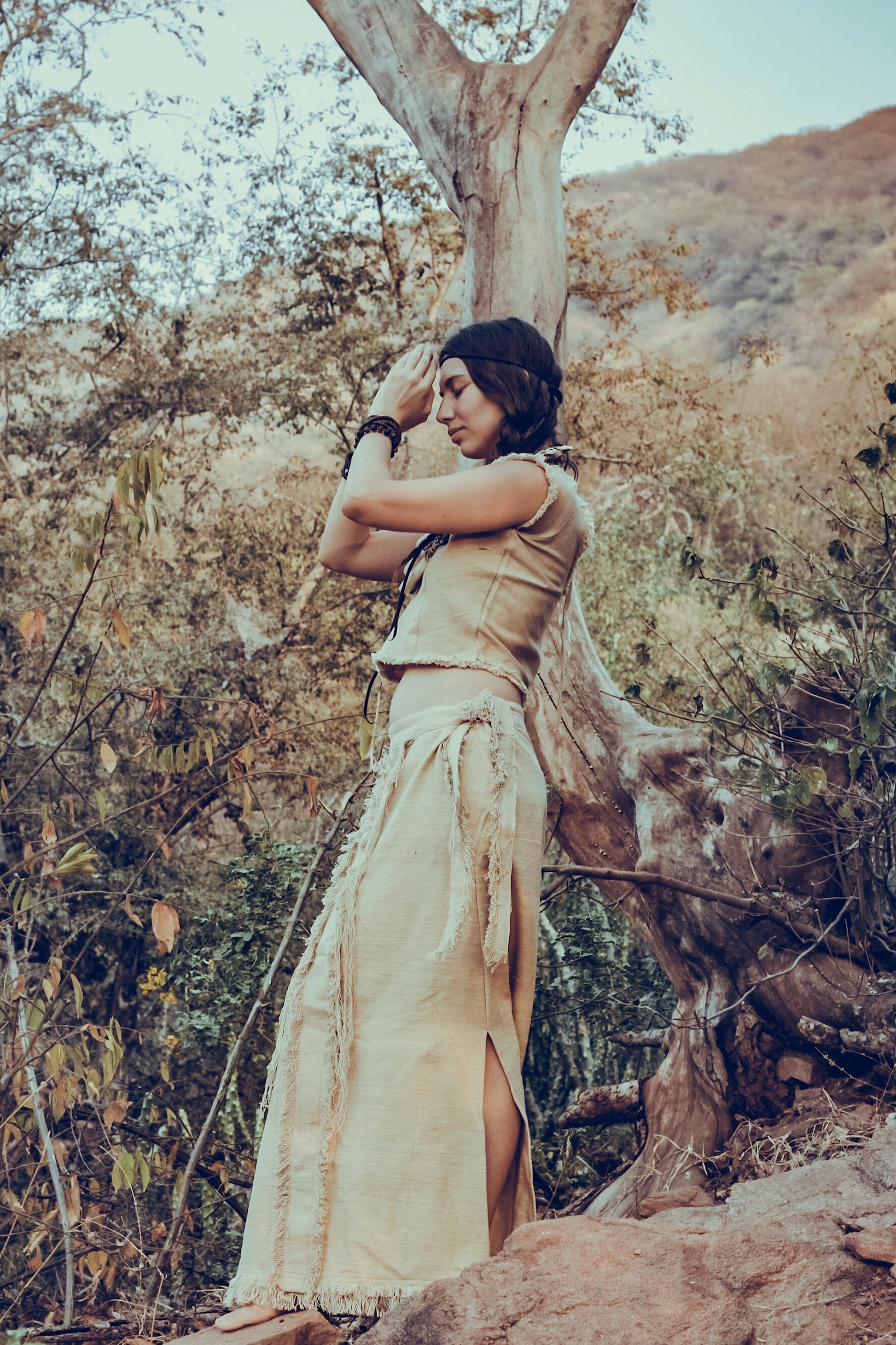 White River Skirt ~ Handwoven Khadi Cotton