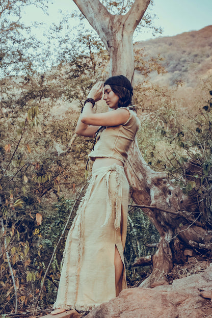 White River Skirt ~ Handwoven Khadi Cotton