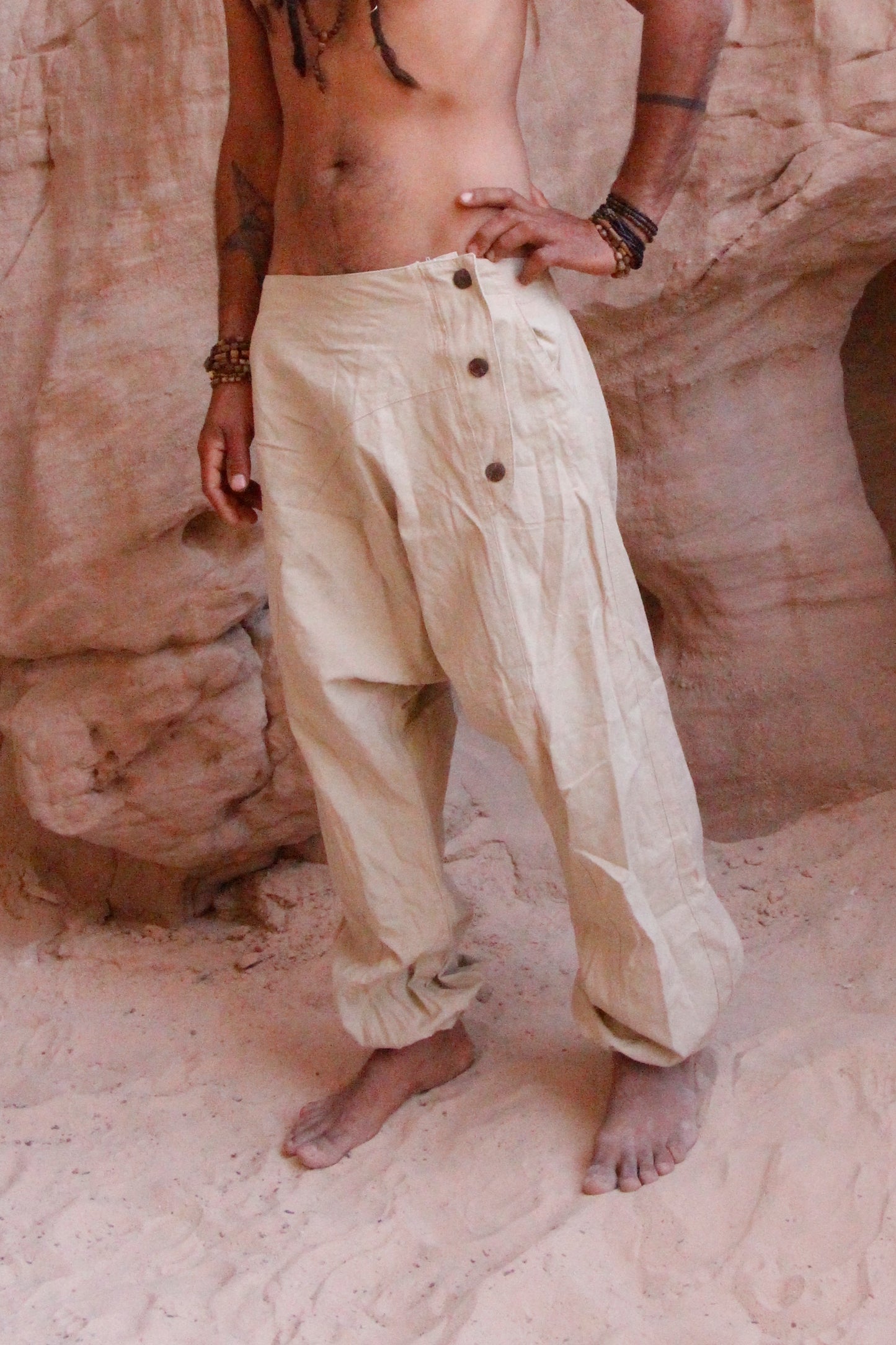 Semi Afghani Pants ~ Natural Color ~ Harem Pants