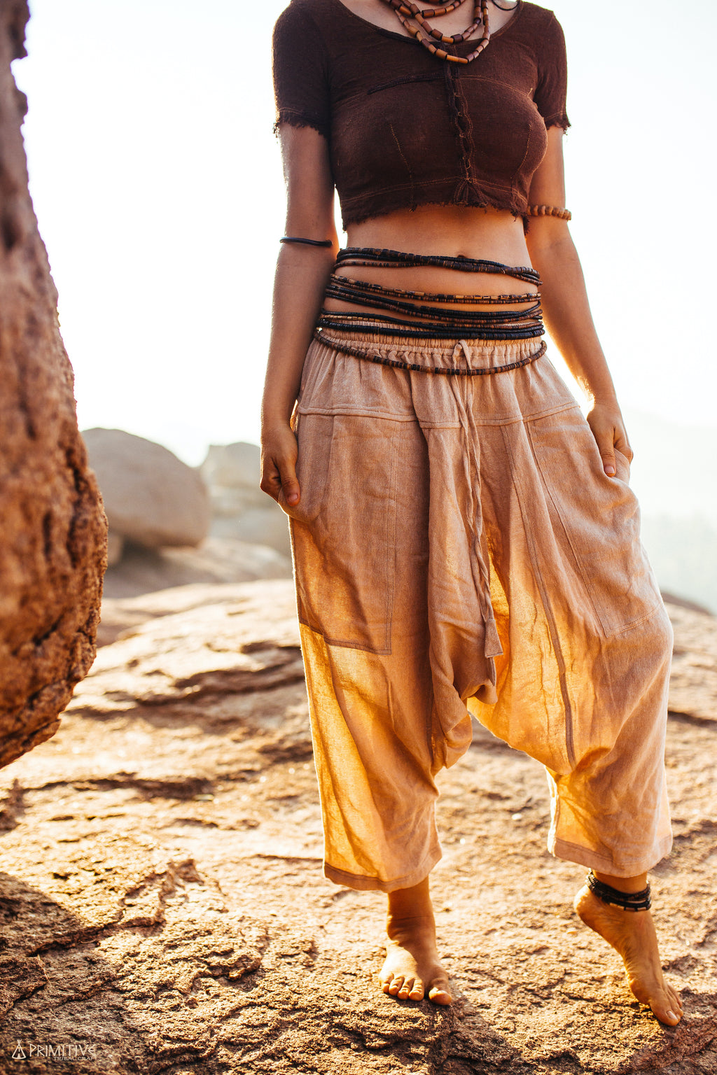 3/4 Harem Pants ⋙ Natural Cotton