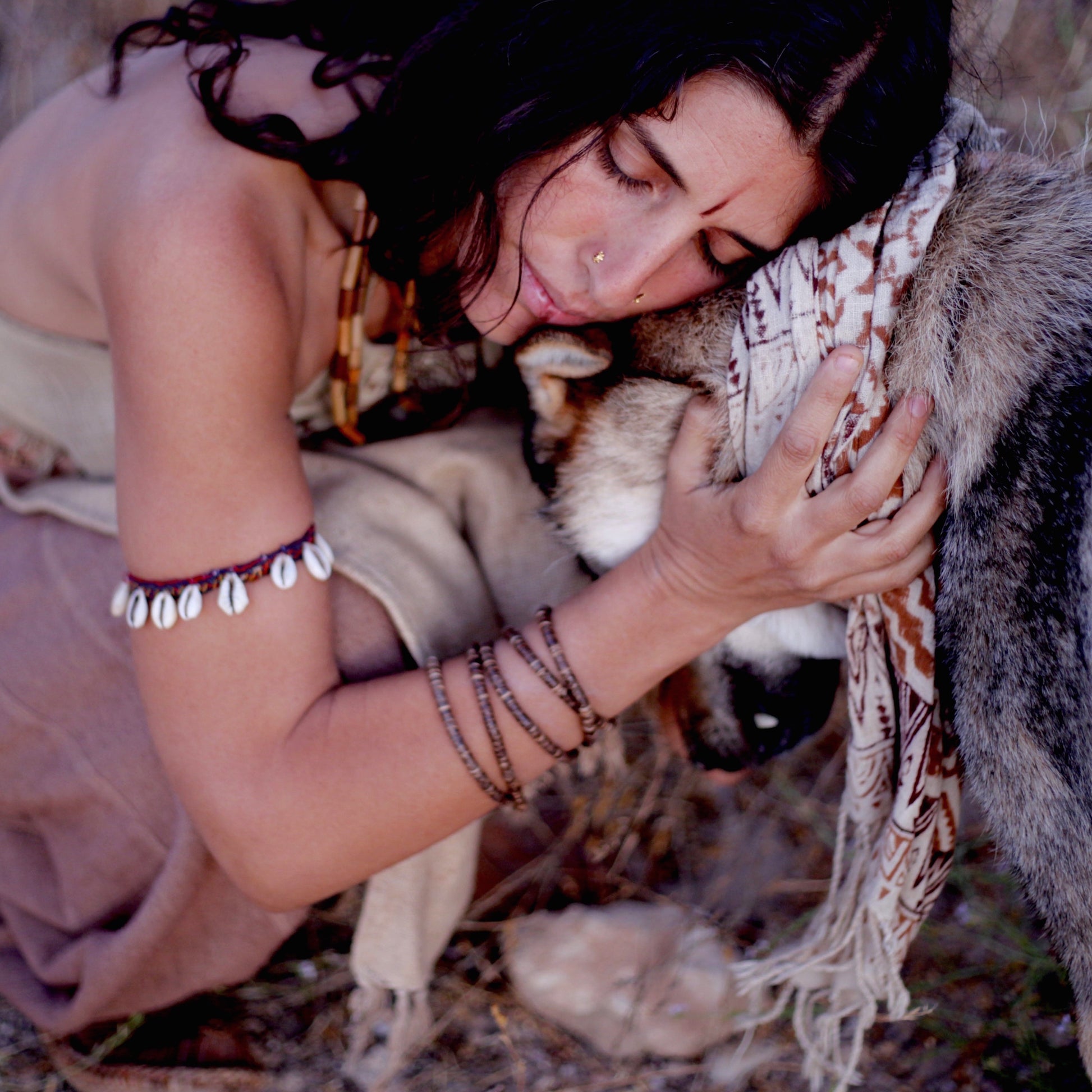 Karnataka Tribal Shell Anklet • Armband • vintage tribal