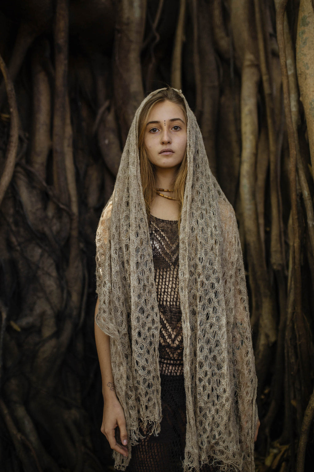 Nettle Yarn Shawl ~ Knitted Himalayan Nettle ~