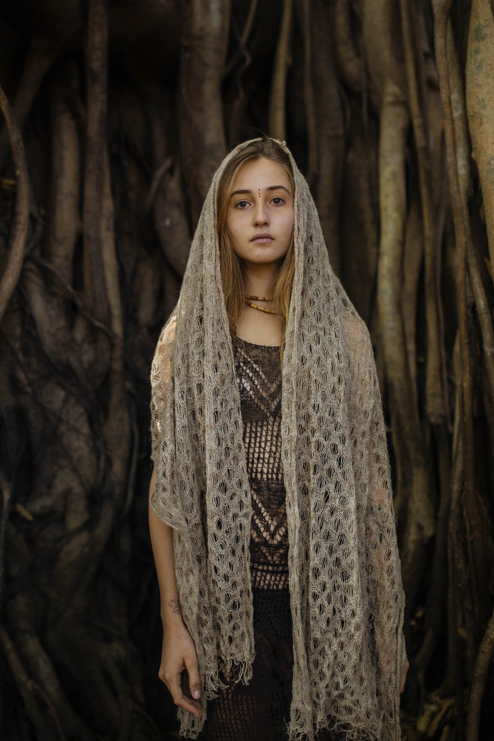 Nettle Yarn Shawl ~ Knitted Himalayan Nettle ~