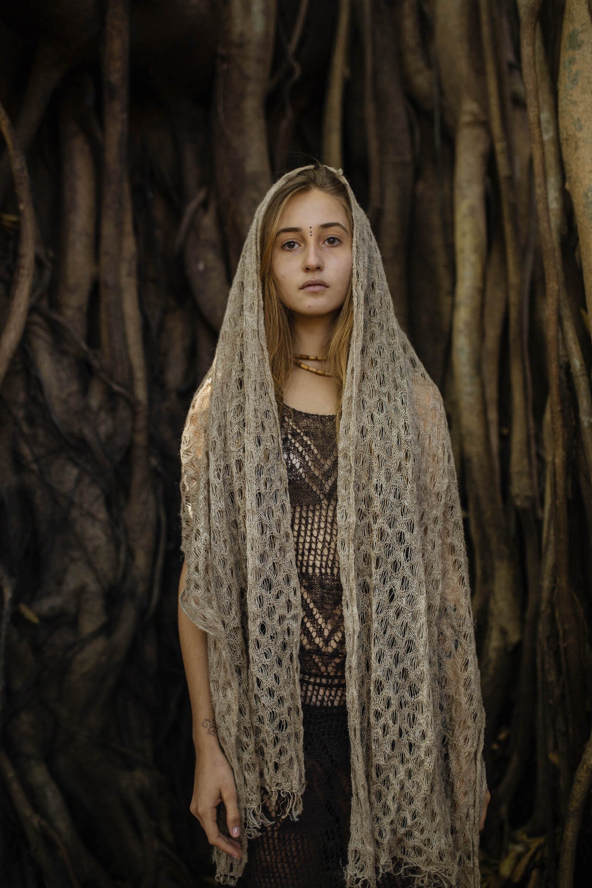 Nettle Yarn Shawl ~ Knitted Himalayan Nettle ~
