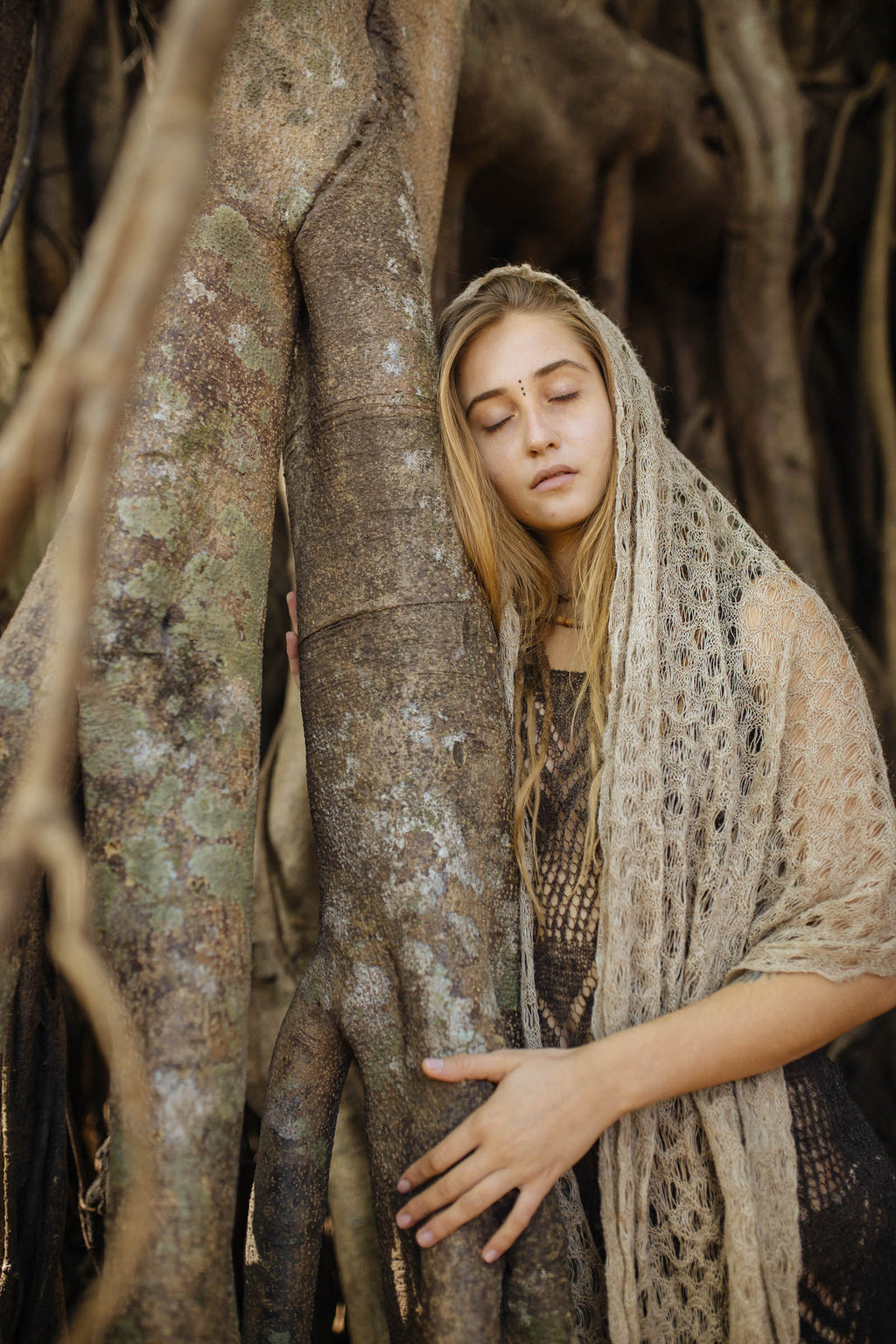 Nettle Yarn Shawl ~ Knitted Himalayan Nettle ~