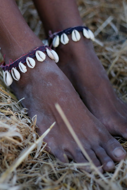 Karnataka Tribal Shell Anklet • Armband • vintage tribal