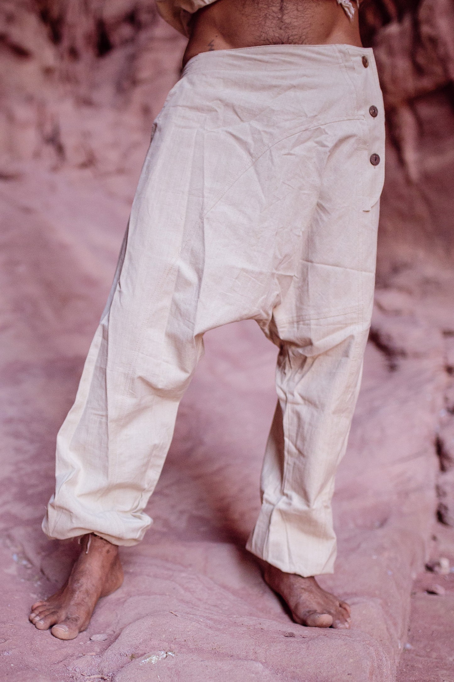 Semi Afghani Pants ~ Natural Color ~ Harem Pants