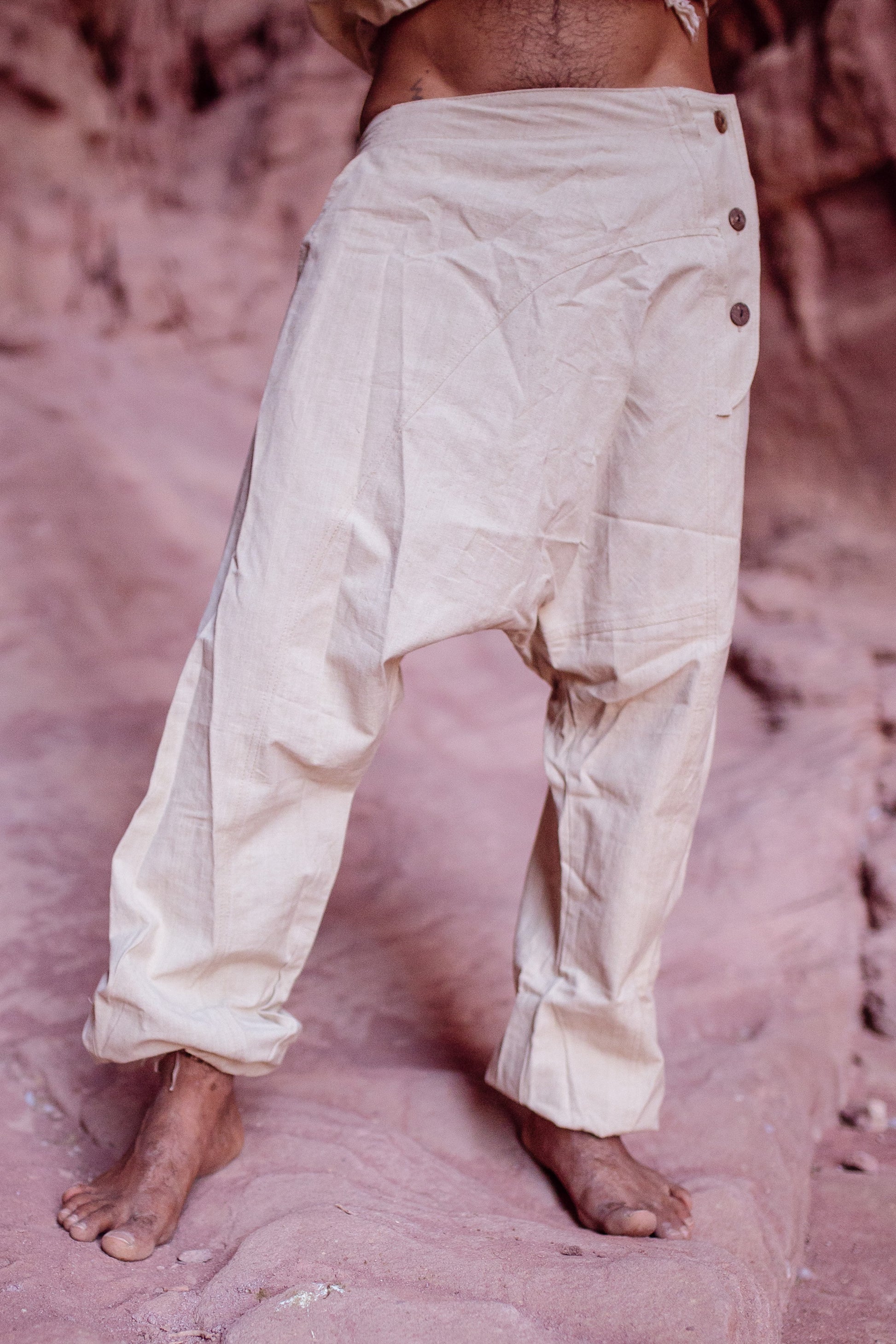 Semi Afghani Pants ~ Natural Color ~ Harem Pants