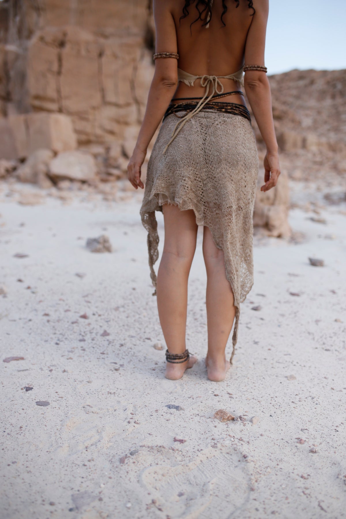 Nettle Skirt / Poncho ⋙ Knitted from Himalayan Nettle Fiber