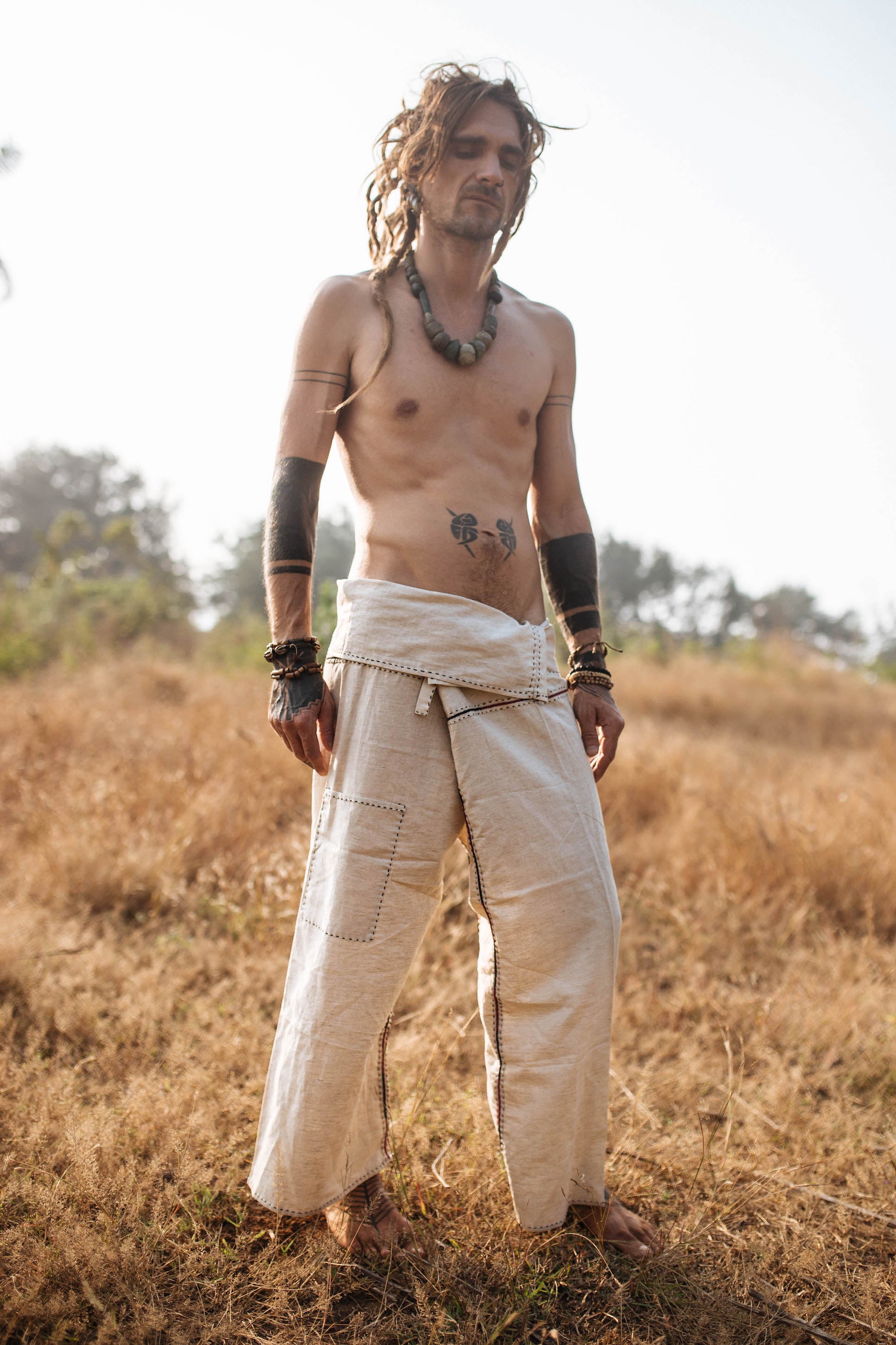 Hand Stitched Thai Fisherman Pants ⋙⋗ Handwoven Hemp – Primitive