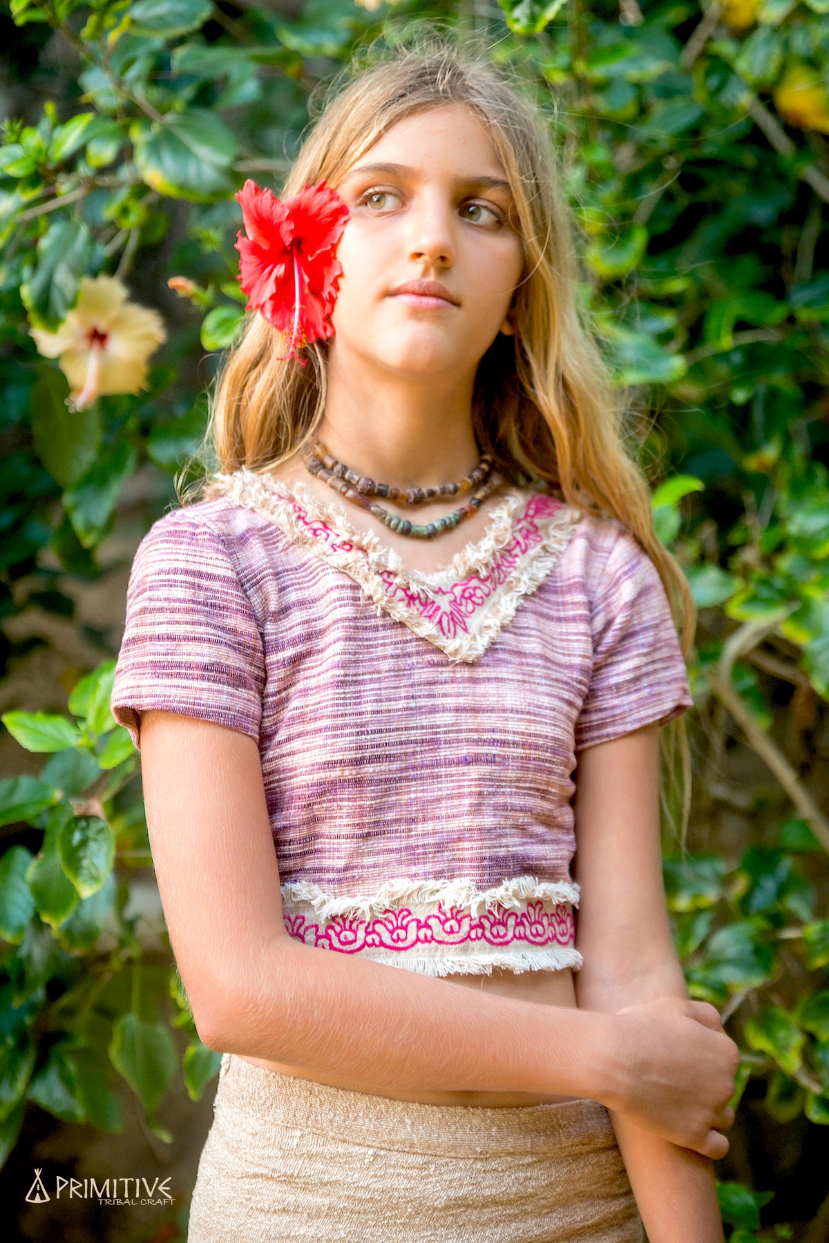 Tribal Sari Top For Girls ⋙ with Hand Embroidery ⋘