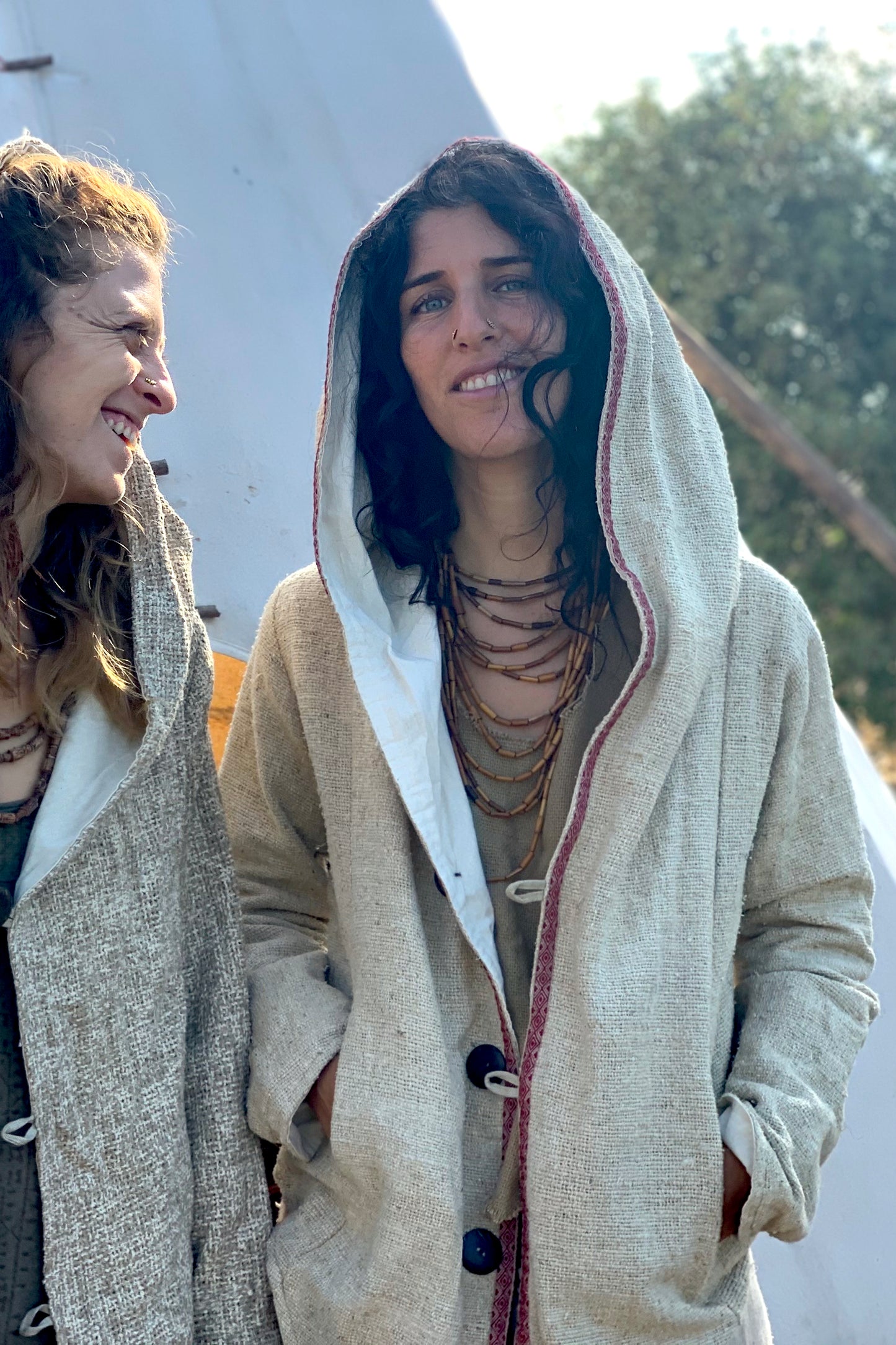 Cura Way Jacket with Border ⫸ Handwoven Raw Silk