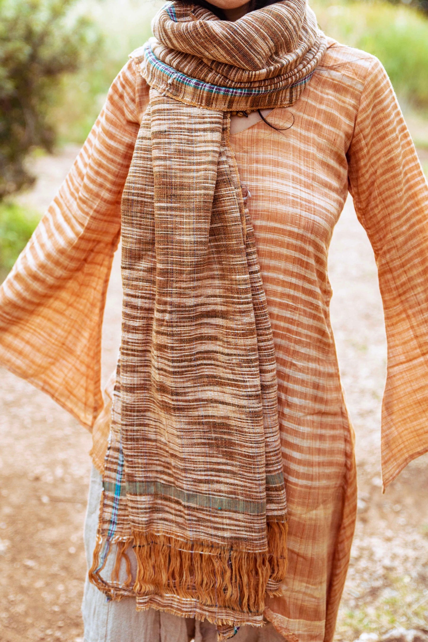 Khadi Cotton Lungi »» Wrap Around »» Shawl »» Fabric »» Handwoven Cotton