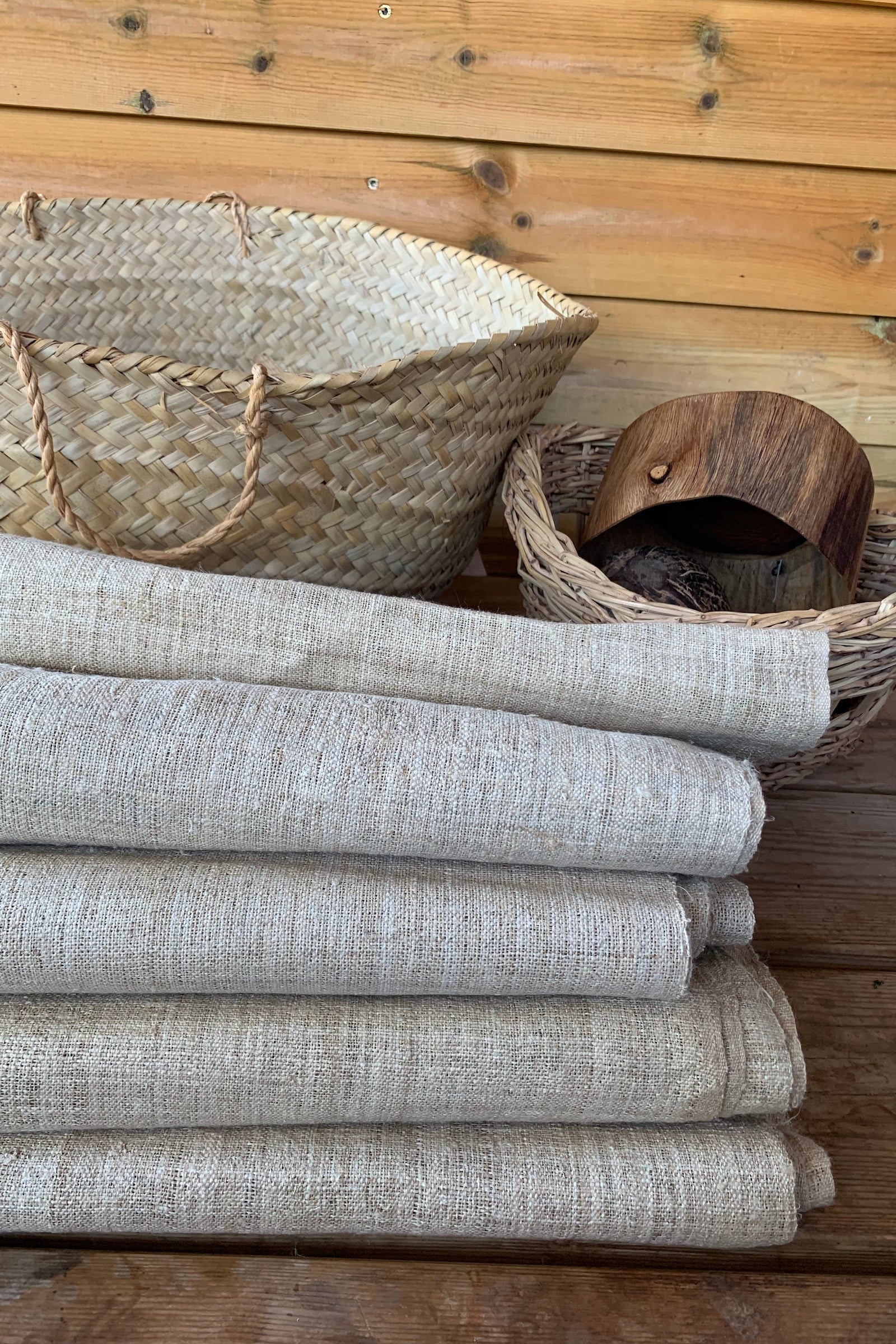 Handwoven Thin Hemp Fabric ๑ 10 m or 25 m Roll ๑