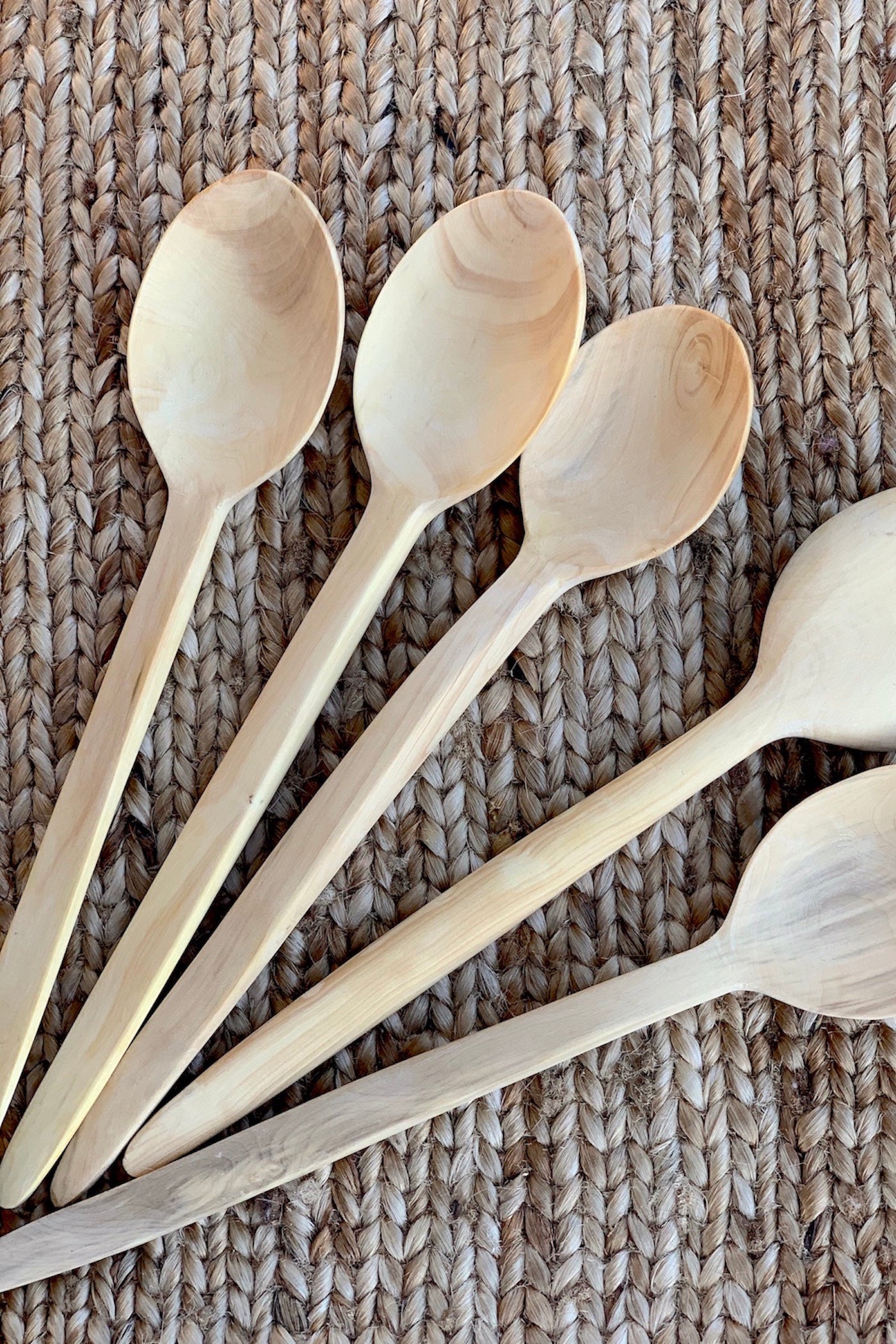 Box Wood Carved Spoons • SET of 5