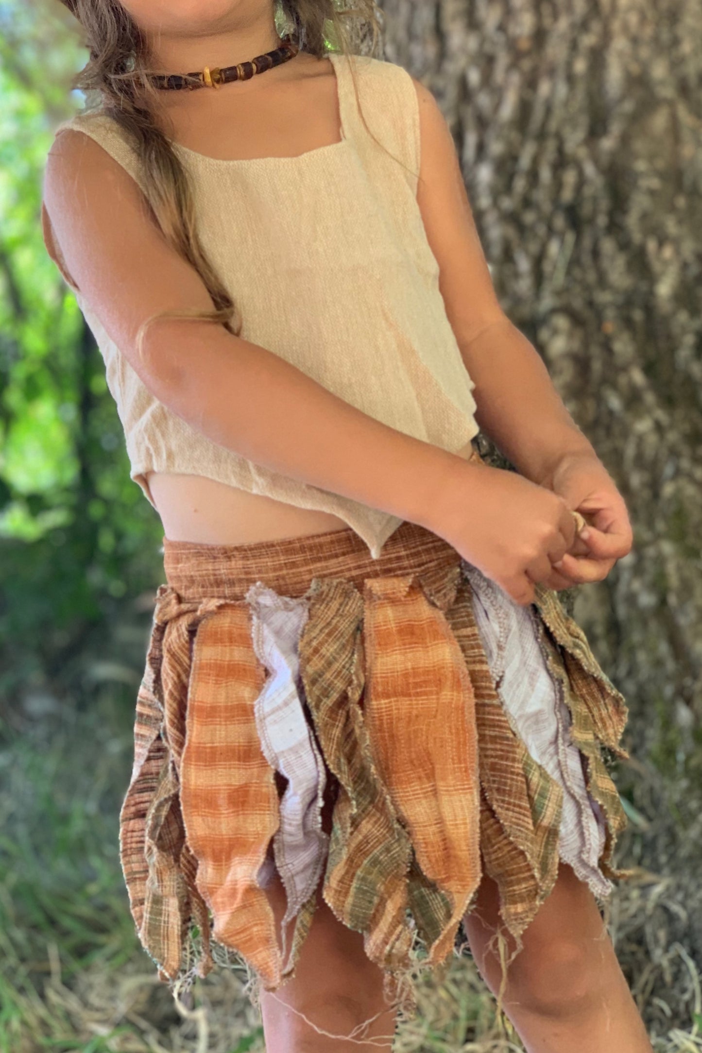 Khadi Magic Leaves ⋙ Pixie Skirt / Belt for Children