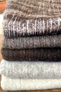 Earth Felt ๑ Hand Felted Raw Wool Mats ๑ SET of 5 Natural Wool Shades