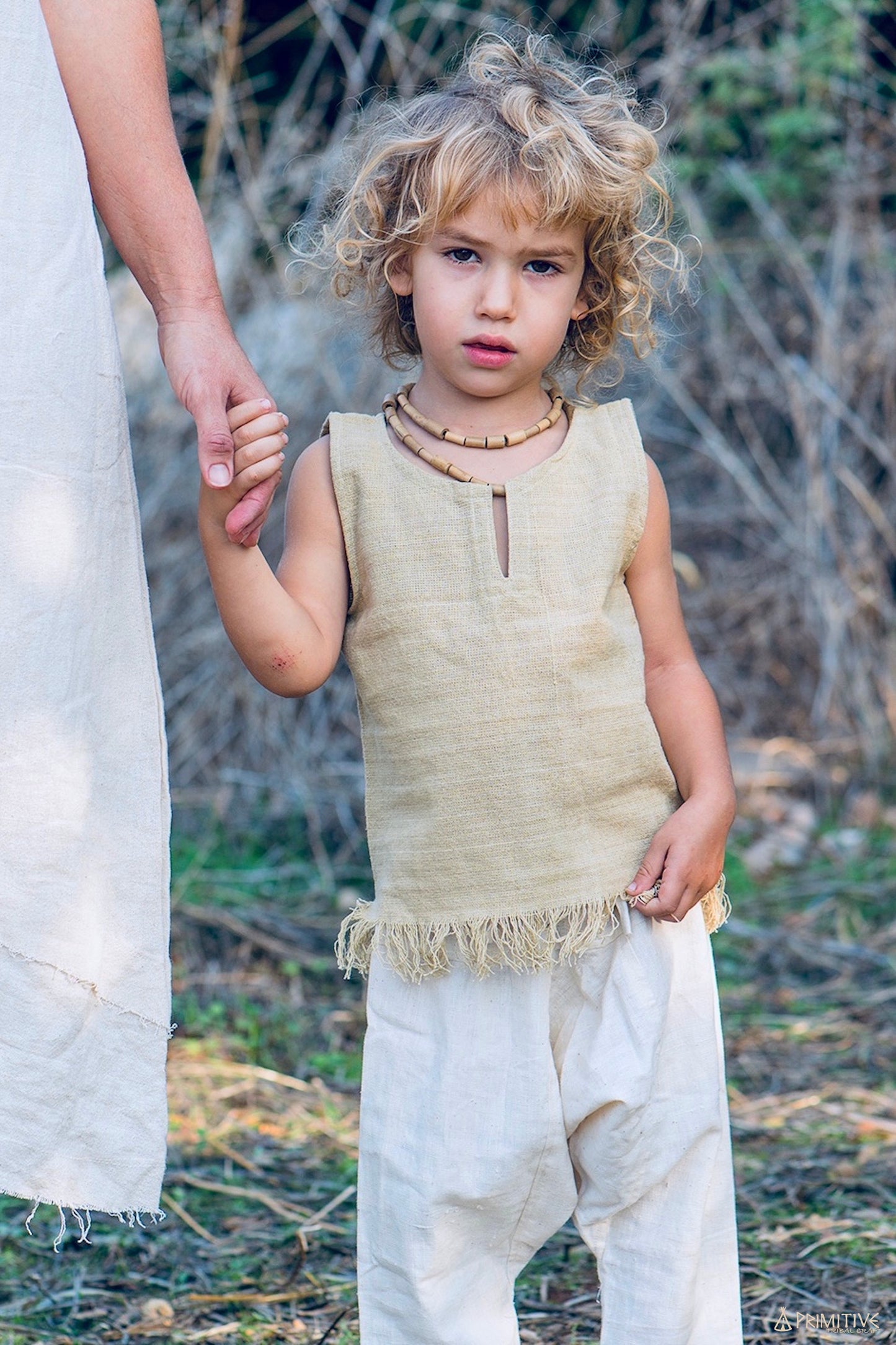 Frayed Handloom Top For Children ⋙ Handwoven Hemp Cotton