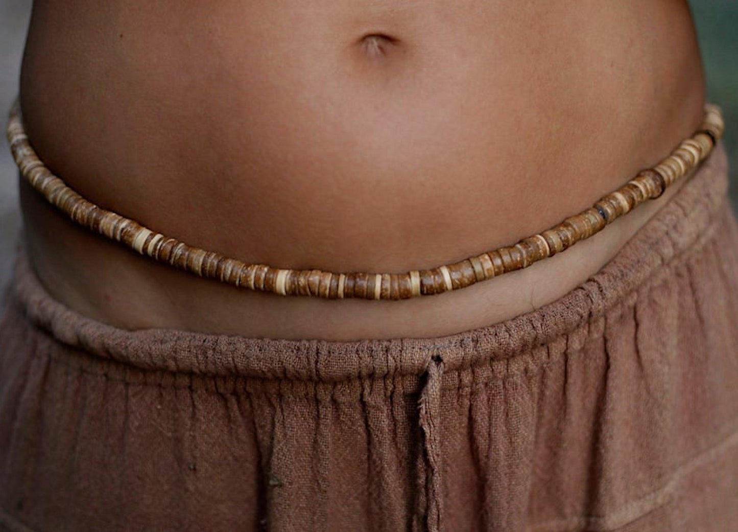 Coconut Waist Beads ๑ Necklace ๑ Bracelet ๑ Belt ⋙ Set of 5