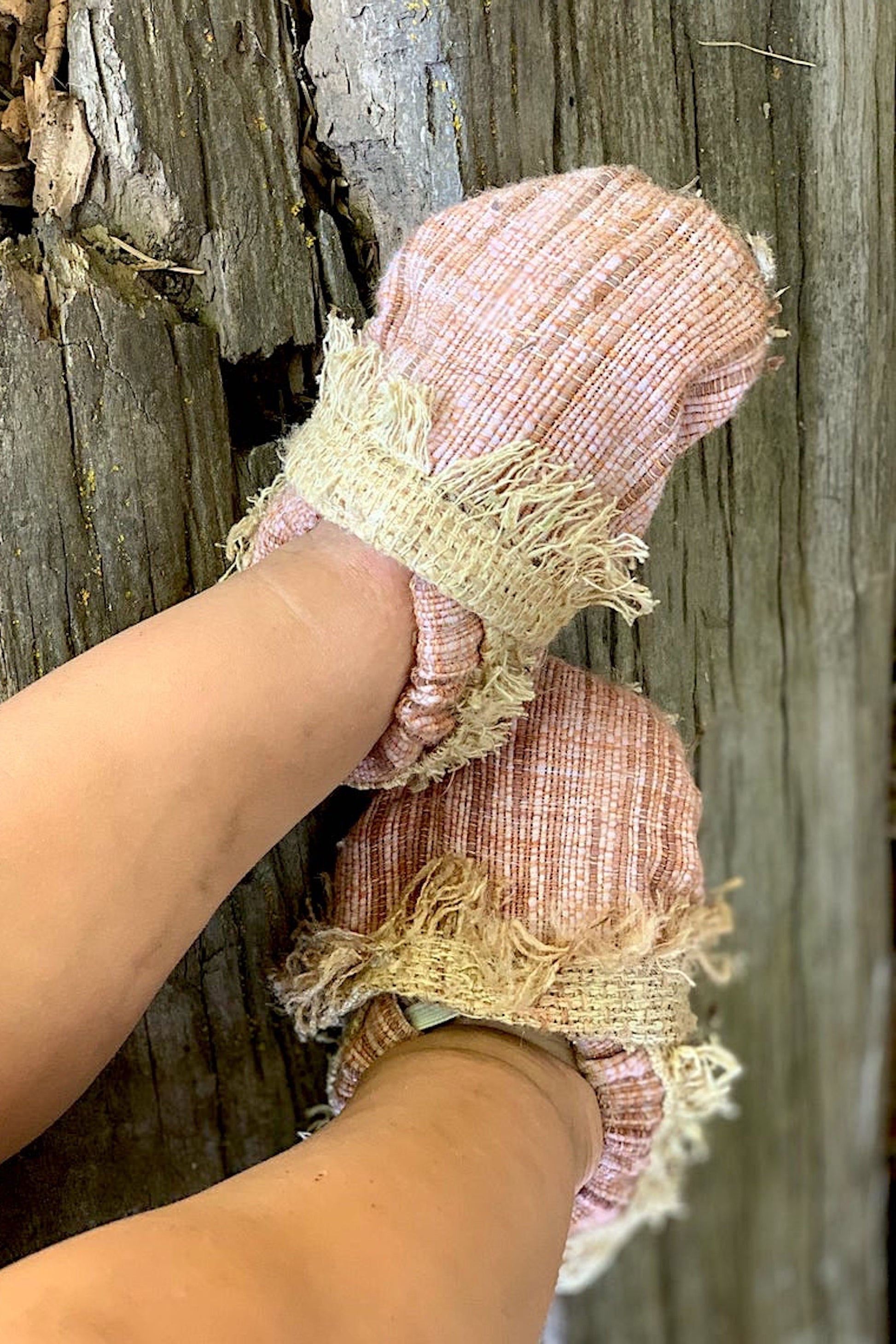 Earthy Baby Shoes ⋙ Handwoven Khadi Cotton & Linen