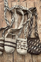 Arhuaco Inspired Tiny Mochila ⋙ Handstitched Tribal Patterns ⋙ Raw Wool