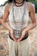 Arhuaco Inspired Tiny Mochila ⋙ Handstitched Tribal Patterns ⋙ Raw Wool