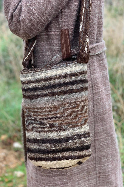 Arhuaco Mochila • Hand stitched Raw Sheep Wool Traditional Mochila