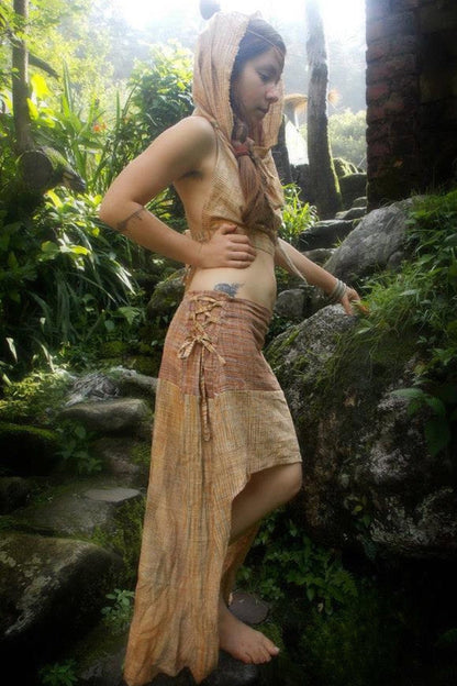 Fairy Khadi Outfit ⋙⋘ Hooded Fairy Top + Fairy Skirt