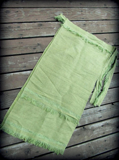 Sage Panel Skirt ⋙⋘ Handwoven Raw Silk